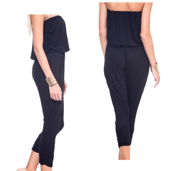 Classic Flowy Strapless Romper 1 Left - Picture 3 of 6